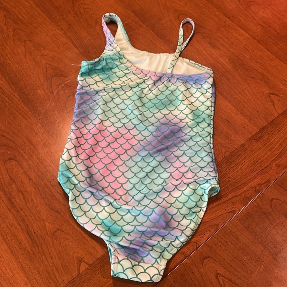 SO Little Mermaid One Piece Swimsuit - girls size 10 including free Mermaid Tail - Picture 3 of 16
